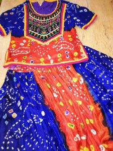 Kids Costumes to Hire - Indian - Traditional - Blue & Orange - GIRL
